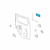 OEM 2005 Hummer H2 Handle, Outside Diagram - 25845864