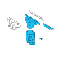 OEM 2010 Hyundai Veracruz Exhaust Manifold Catalytic Assembly, Left Diagram - 28510-3C470