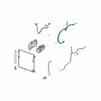 OEM 2009 Cadillac SRX Hose, A/C Compressor Diagram - 25730765