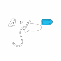 OEM 2001 Pontiac Bonneville Mirror, Outside Rear View (Reflector Glass Only) Diagram - 12482403