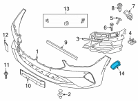 OEM 2020 BMW 840i Gran Coupe Side Marker Reflector Left Diagram - 63-14-7-471-137