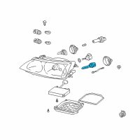 OEM Lexus Discharge Headlamp Hid Bulb Diagram - 90981-20007