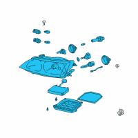 OEM 2003 Lexus IS300 Headlamp Assembly, Right Diagram - 81110-53040