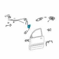 OEM Hyundai Sonata Latch Assembly-Front Door, RH Diagram - 81320-38002