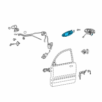 OEM 2000 Hyundai Sonata Exterior Door Handle Assembly, Front, Left Diagram - 82650-38010