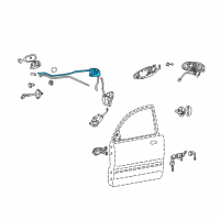 OEM 2000 Hyundai Sonata Door Safety Lock Rod Assembly, Front, Left Diagram - 81370-38000