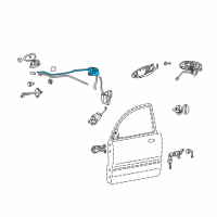 OEM Hyundai Sonata Door Safety Lock Rod Assembly, Front, Left Diagram - 81370-38000