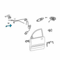 OEM 1999 Hyundai Sonata Checker Assembly-Front Door, RH Diagram - 79390-38000