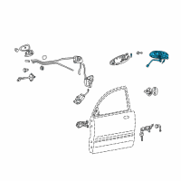 OEM 2002 Hyundai Sonata Exterior Door Handle Diagram - 826503C030