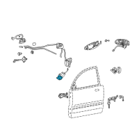 OEM Hyundai XG350 Actuator-Front Door, LH Diagram - 95735-38000