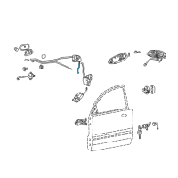 OEM 2004 Hyundai Sonata Front Door Lock Rod, Left Diagram - 81383-38000