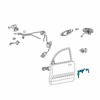 OEM 1999 Hyundai Sonata Front Door Lock Assembly, Left Diagram - 81971-38A00