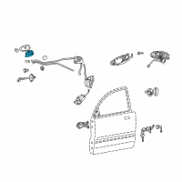 OEM 2005 Hyundai Sonata Interior Door Handle Assembly, Right Diagram - 82620-3D010