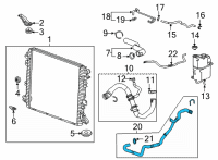 OEM 2022 GMC Sierra 2500 HD HOSE ASM-RAD SURGE TK OTLT Diagram - 23504710