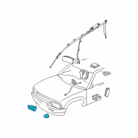 OEM 2005 Buick Rainier Side Sensor Diagram - 15077445