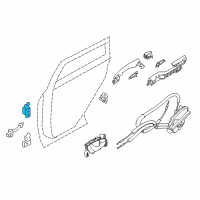 OEM 2001 Nissan Maxima Hinge Assy-Rear Door, Upper LH Diagram - 82401-2Y90A