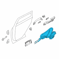 OEM 2020 Nissan Rogue Sport Rear Right Driver Door Lock Actuator Diagram - 82500-6MA0A