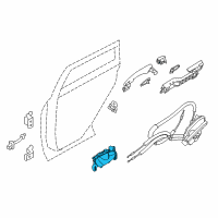 OEM 2017 Nissan Rogue Sport Rear Interior Door Handle Assembly, Right Diagram - 80670-6FK0A