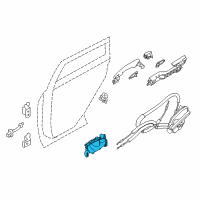 OEM 2022 Nissan Rogue Sport Rear Interior Door Handle Assembly, Right Diagram - 80670-6FK0A