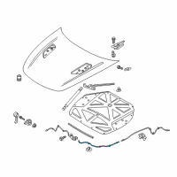 OEM 2021 Kia Stinger Cable Assembly-Hood Latch Diagram - 81190J5100