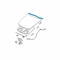 OEM 1988 Buick Regal Weatherstrip, Hood Rear Diagram - 10244802