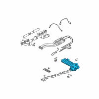 OEM 2005 BMW M3 Rear Exhaust Muffler Diagram - 18-10-7-831-783