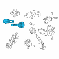 OEM Jeep Wrangler Cylinder-Ignition Lock Diagram - 5139207AA