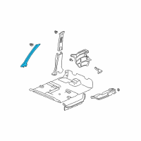 OEM 1998 Honda CR-V Garnish, L. FR. Pillar *NH220L* (CLEAR GRAY) Diagram - 84151-S10-000ZA