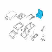 OEM Nissan NV2500 Finisher-Console Box Diagram - 96930-1PA0A