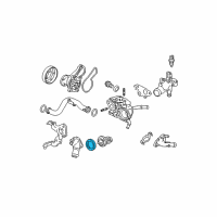 OEM Honda Fit Rubber, Thermostat Mounting Diagram - 19305-PLC-A00