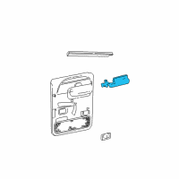 OEM Ford F-350 Super Duty Armrest Diagram - 5C3Z-2627540-AAB