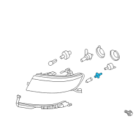 OEM 2011 Lincoln MKZ Signal Lamp Bulb Socket Diagram - 8C3Z-13411-A
