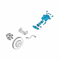 OEM 2004 Cadillac SRX Caliper Kit, Rear Brake Diagram - 89047677