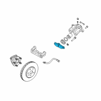 OEM 2006 Cadillac SRX Rear Pads Diagram - 89047757