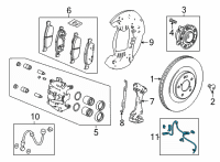 OEM Acura MDX Sensor Assembly, Front Right Diagram - 57450-TYA-A01