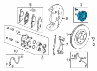 OEM Acura Bearing, Front Hub Unit Diagram - 44200-TYA-A11