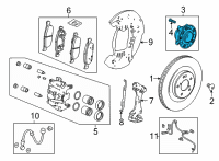 OEM Acura MDX Bearing, Front Hub Unit Diagram - 44200-TYA-A11