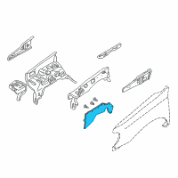 OEM 2003 Nissan Frontier Cover-Splash, Hoodledge RH Diagram - 64836-3S500