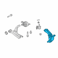 OEM 2018 Honda Civic Knuckle, Left Front Diagram - 51216-TET-H00