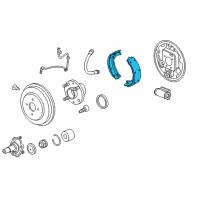 OEM Chevrolet Spark Brake Shoes Diagram - 95202880