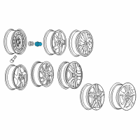 OEM Buick LaCrosse Wheel Nut Cap Diagram - 9594435