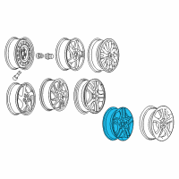 OEM 2008 Pontiac Grand Prix Wheel, Alloy Diagram - 9595978