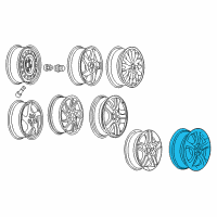 OEM Pontiac Wheel, Alloy Diagram - 9595419