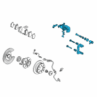 OEM 2001 Acura CL Caliper Sub-Assembly, Right Rear (Reman) Diagram - 43018-SEP-A00RM