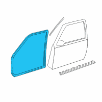 OEM 2000 Chevrolet Tahoe Surround Weatherstrip Diagram - 15758703