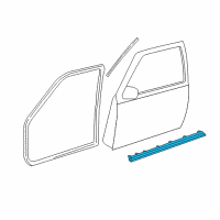 OEM 1991 GMC C1500 Seal Asm-Front Side Door Lower Diagram - 15715159