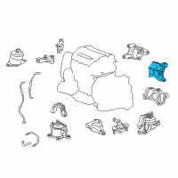 OEM 2013 Honda Crosstour Rubber Assy., RR. Engine Mounting Diagram - 50810-TA0-A02