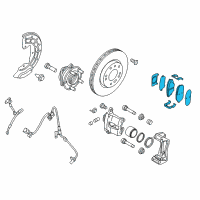 OEM 2016 Hyundai Sonata Front Disc Brake Pad Kit Diagram - 58101-E6A10