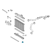 OEM 2005 Toyota Highlander Radiator Lower Support Diagram - 16535-0A050