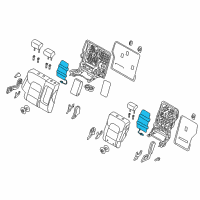 OEM 2019 Hyundai Tucson Heater-Rear Seat Back Diagram - 89390-D3001